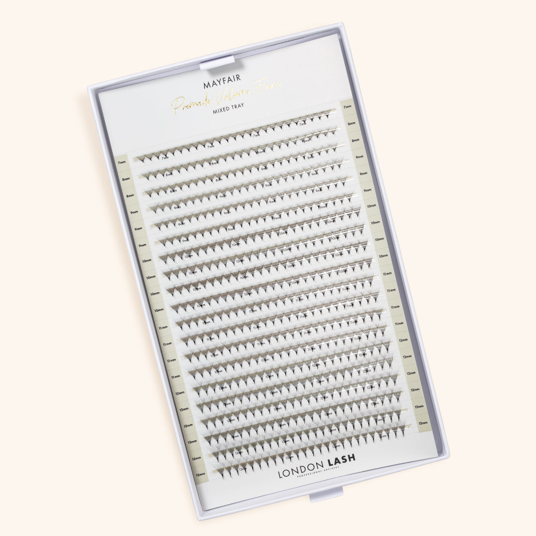 Narrow Premade/Promade Fans 16D 0.03 500 fans - Mixed Lengths