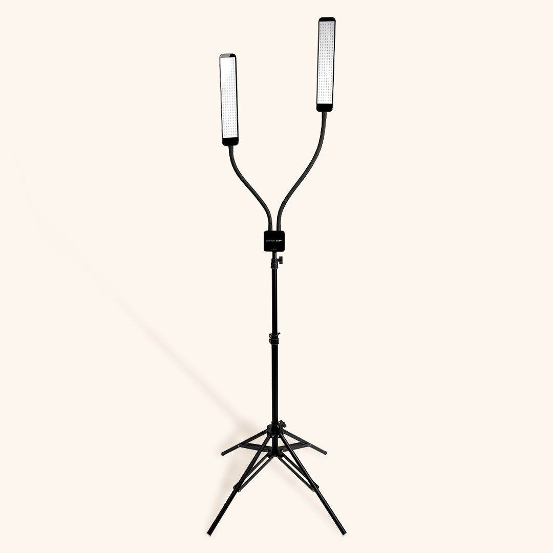 Glamcor Light Stand in front of a beige background