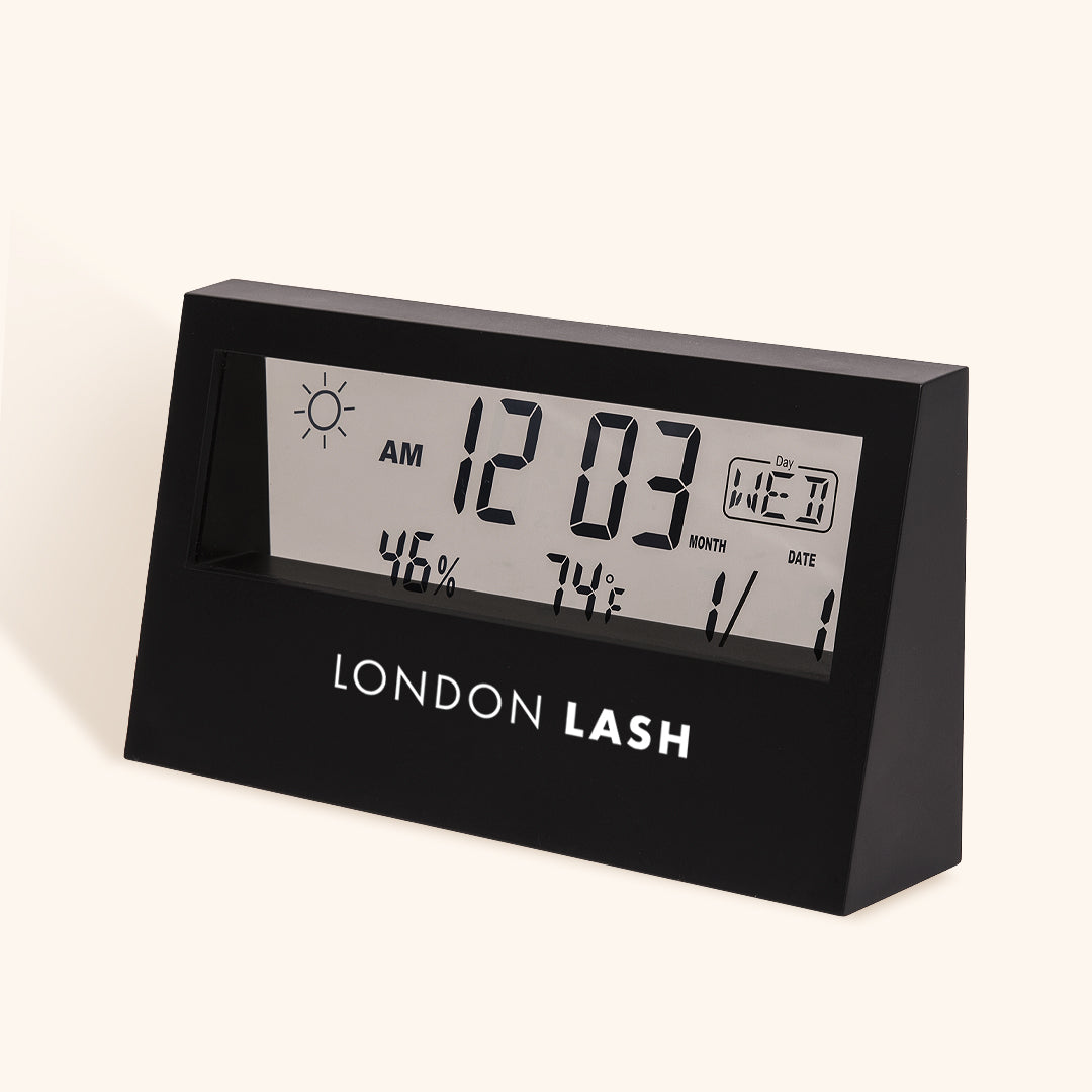 Black Digital Hygrometer & Thermometer for Lash Technicians