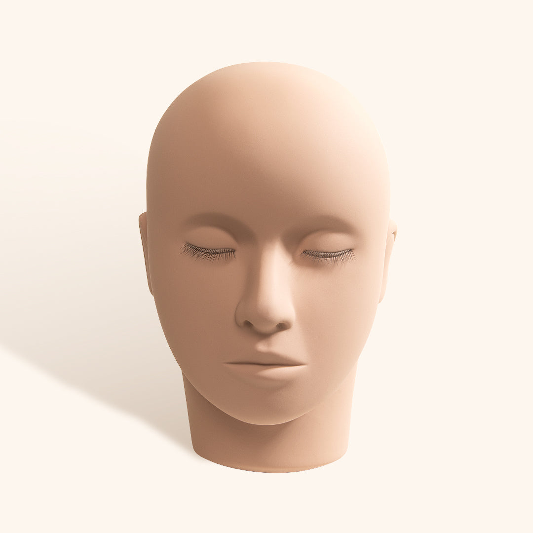 Tanned Mannequin Training Head for Beginner Lash Techs