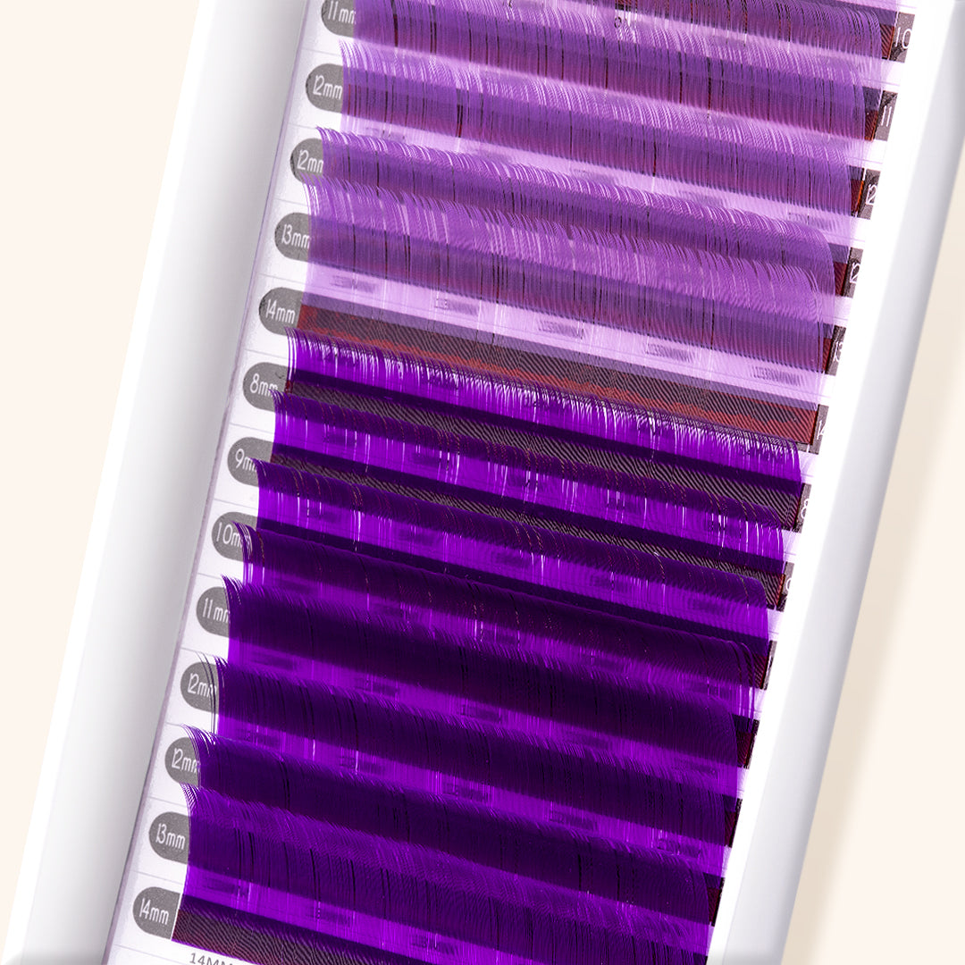 Light Purple and Dark Purple Mayfair Lashes in Box