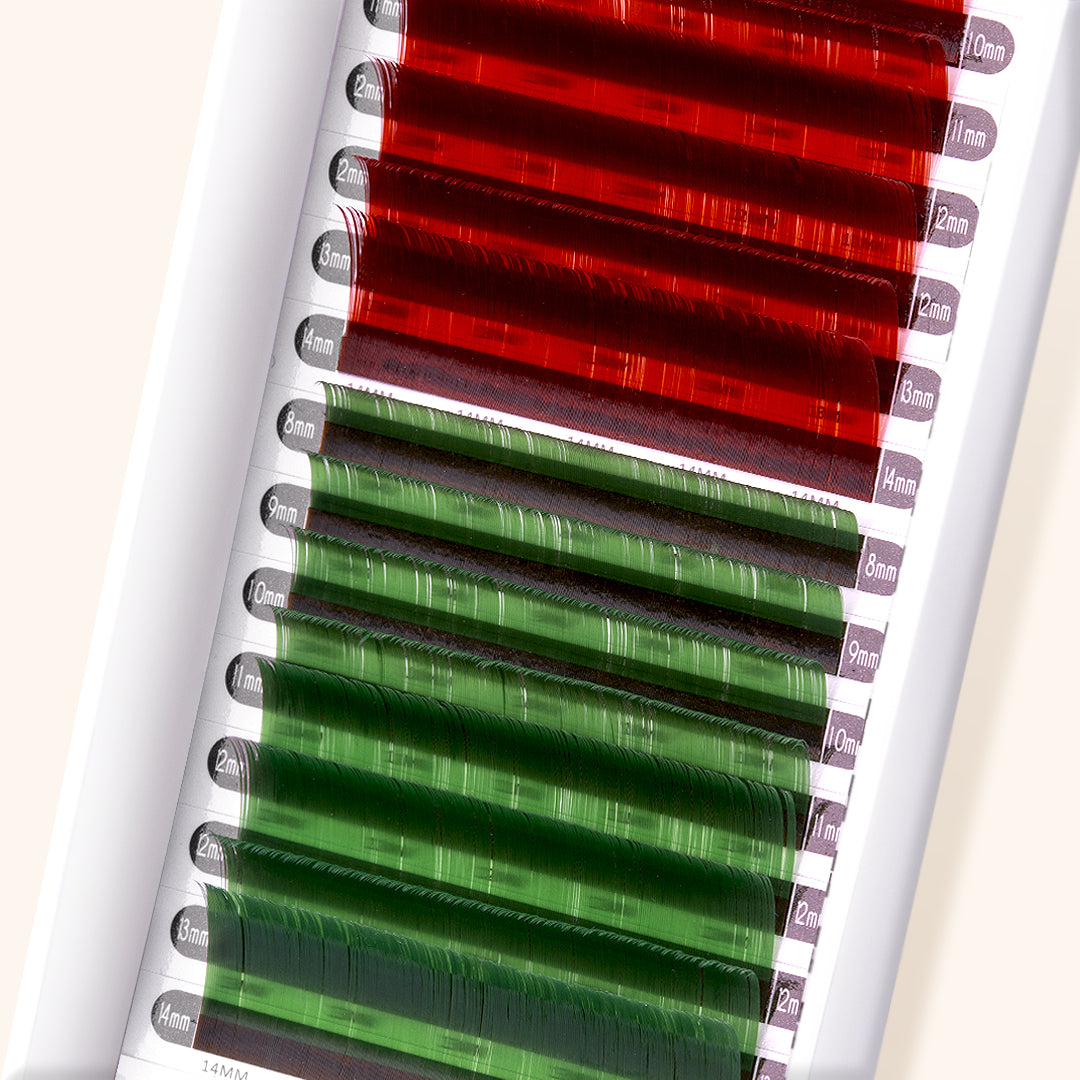 Red and Green Mayfair Lashes