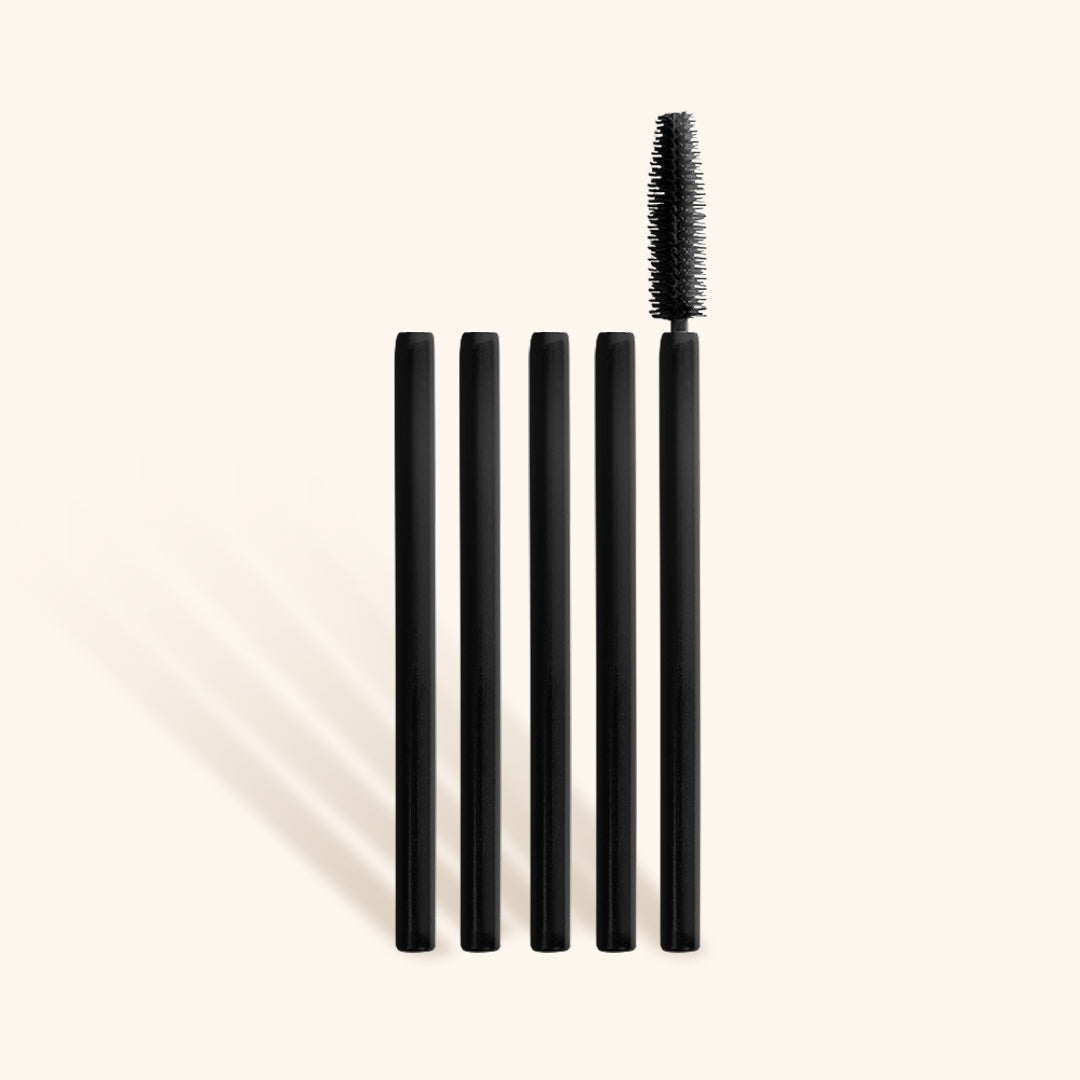 Reusable Metal Handles for silicone mascara wands in White