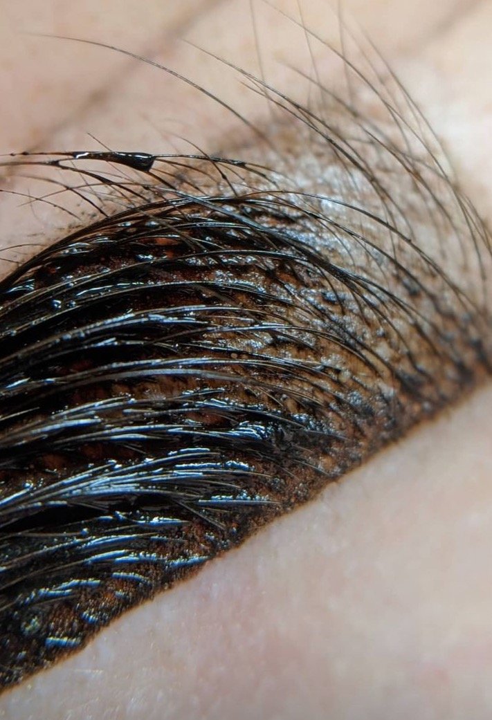 Clip On Phone Lens Example Image for Brow Technicians